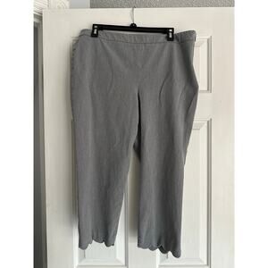 EUC Talbots Gray Scalloped Chatham Crop Pants Sz 14